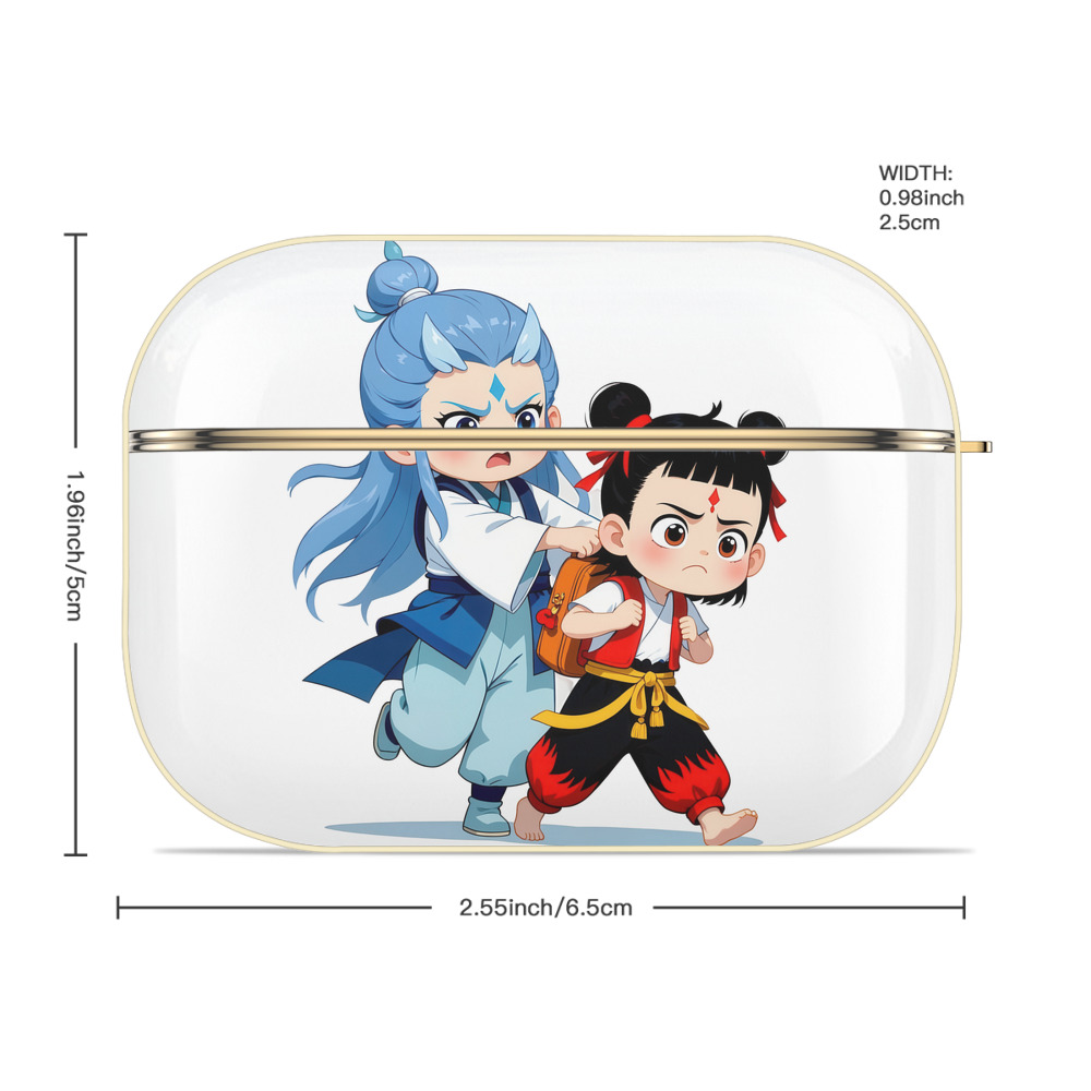 Ne Zha 2 ナタ 魔童の大暴れ 【AirPods Pro用】ハードシェル保護ケース｜耐衝撃・防指紋・カラビナ付き商品仕様