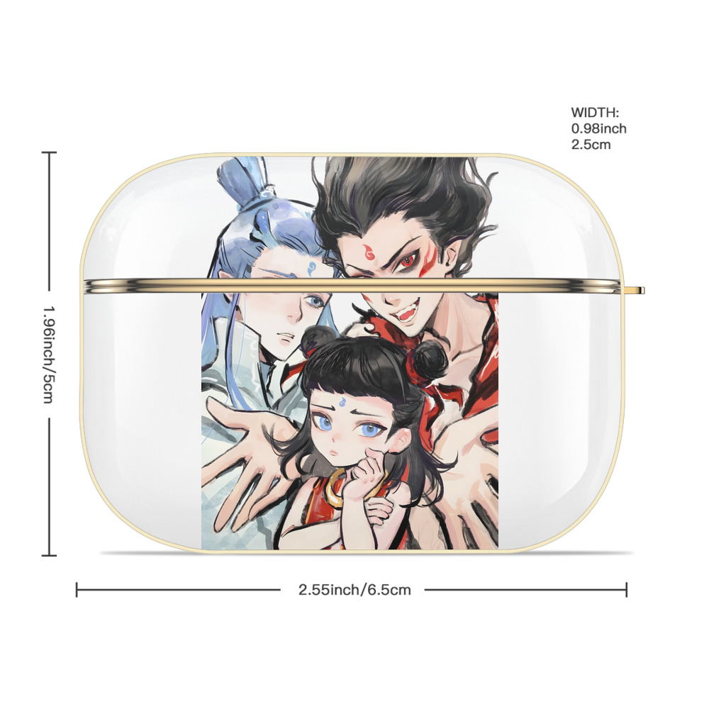 Ne Zha 2 ナタ 魔童の大暴れ 【AirPods Pro用】ハードシェル保護ケース｜耐衝撃・防指紋・カラビナ付き商品仕様