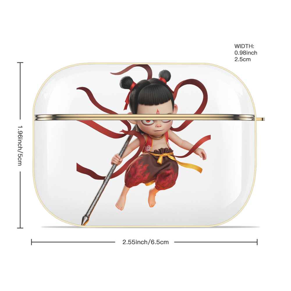 Ne Zha 2 ナタ 魔童の大暴れ 【AirPods Pro用】ハードシェル保護ケース｜耐衝撃・防指紋・カラビナ付き商品仕様