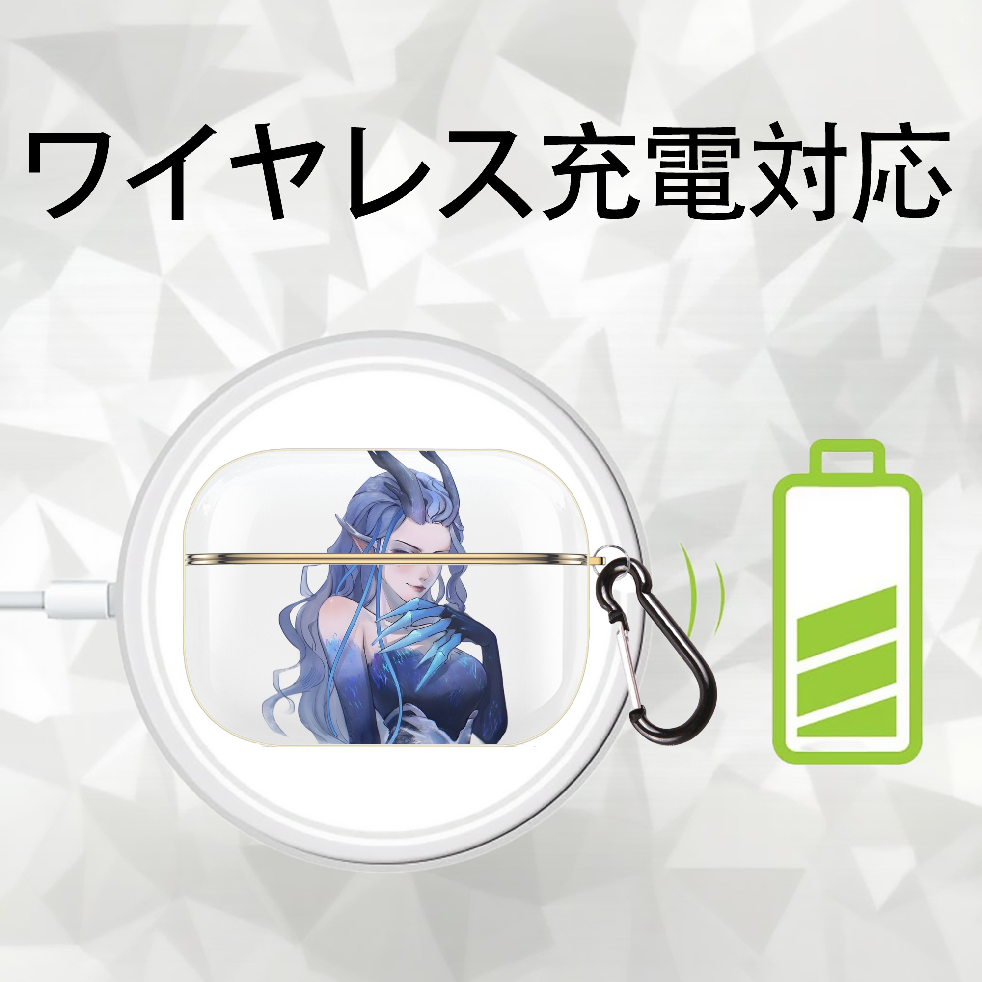 Ne Zha 2 ナタ 魔童の大暴れ 【AirPods Pro用】ハードシェル保護ケース｜耐衝撃・防指紋・カラビナ付き商品仕様