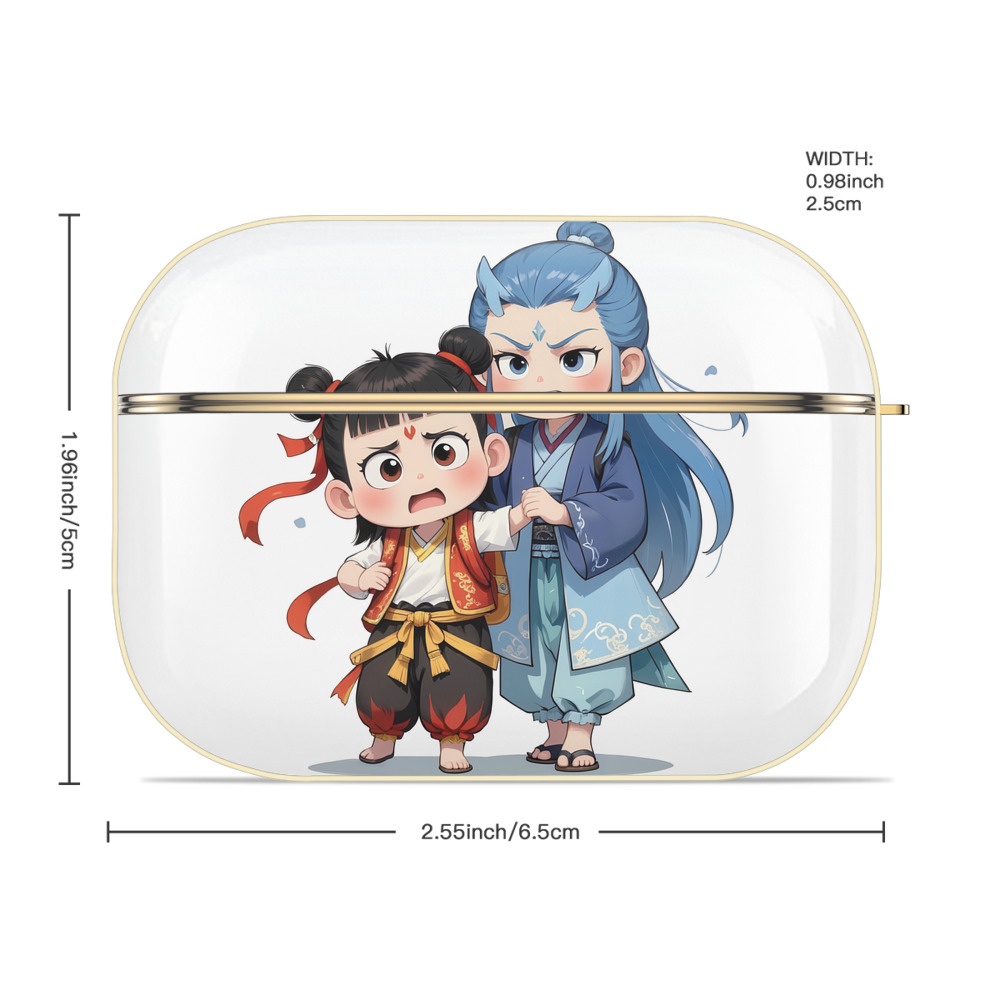 Ne Zha 2 ナタ 魔童の大暴れ 【AirPods Pro用】ハードシェル保護ケース｜耐衝撃・防指紋・カラビナ付き商品仕様