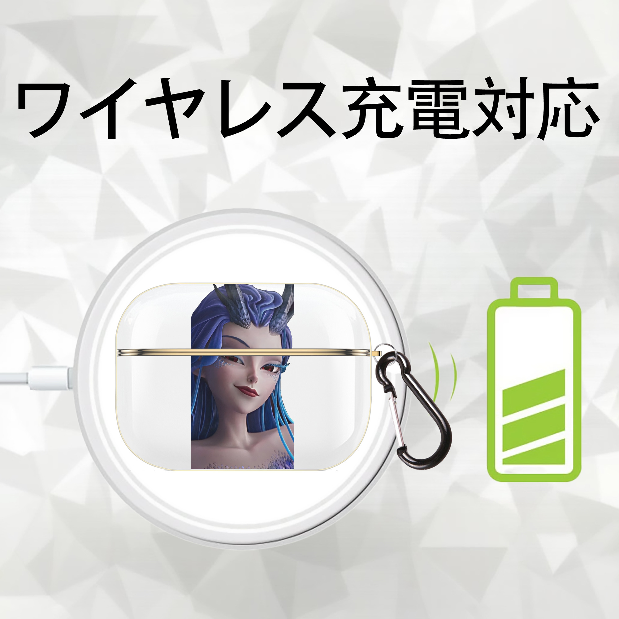 Ne Zha 2 ナタ 魔童の大暴れ 【AirPods Pro用】ハードシェル保護ケース｜耐衝撃・防指紋・カラビナ付き商品仕様