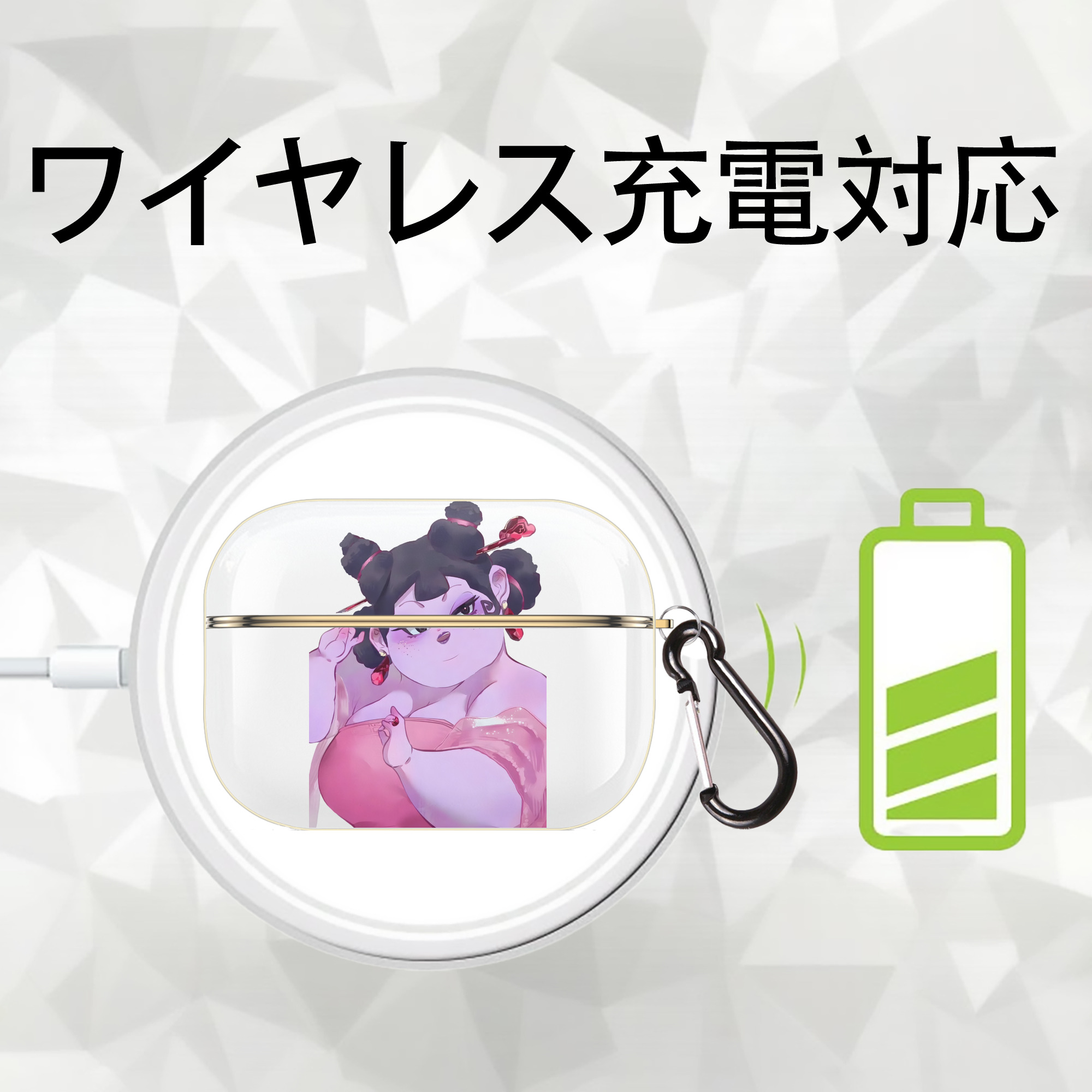Ne Zha 2 ナタ 魔童の大暴れ 【AirPods Pro用】ハードシェル保護ケース｜耐衝撃・防指紋・カラビナ付き商品仕様