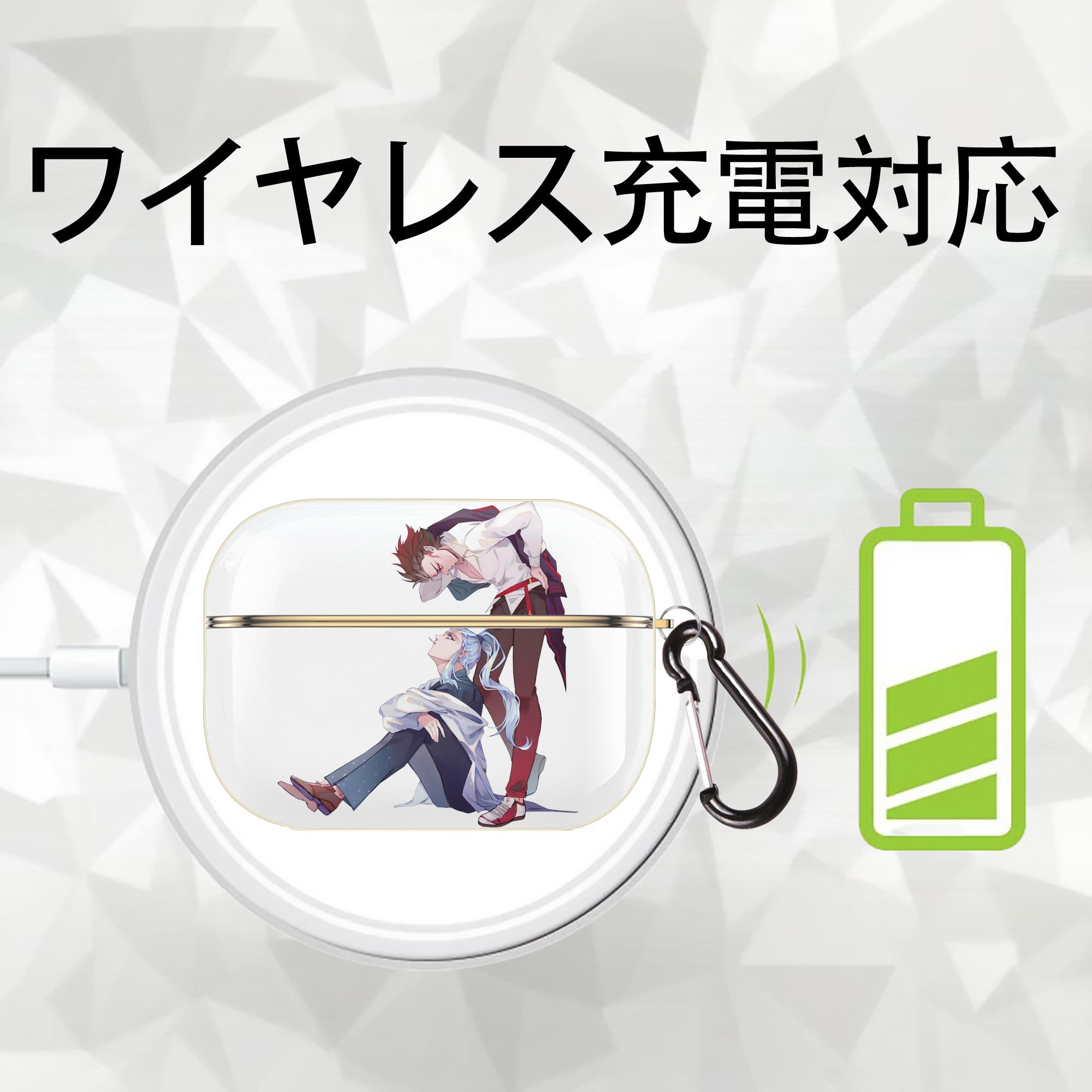 Ne Zha 2 ナタ 魔童の大暴れ 【AirPods Pro用】ハードシェル保護ケース｜耐衝撃・防指紋・カラビナ付き商品仕様