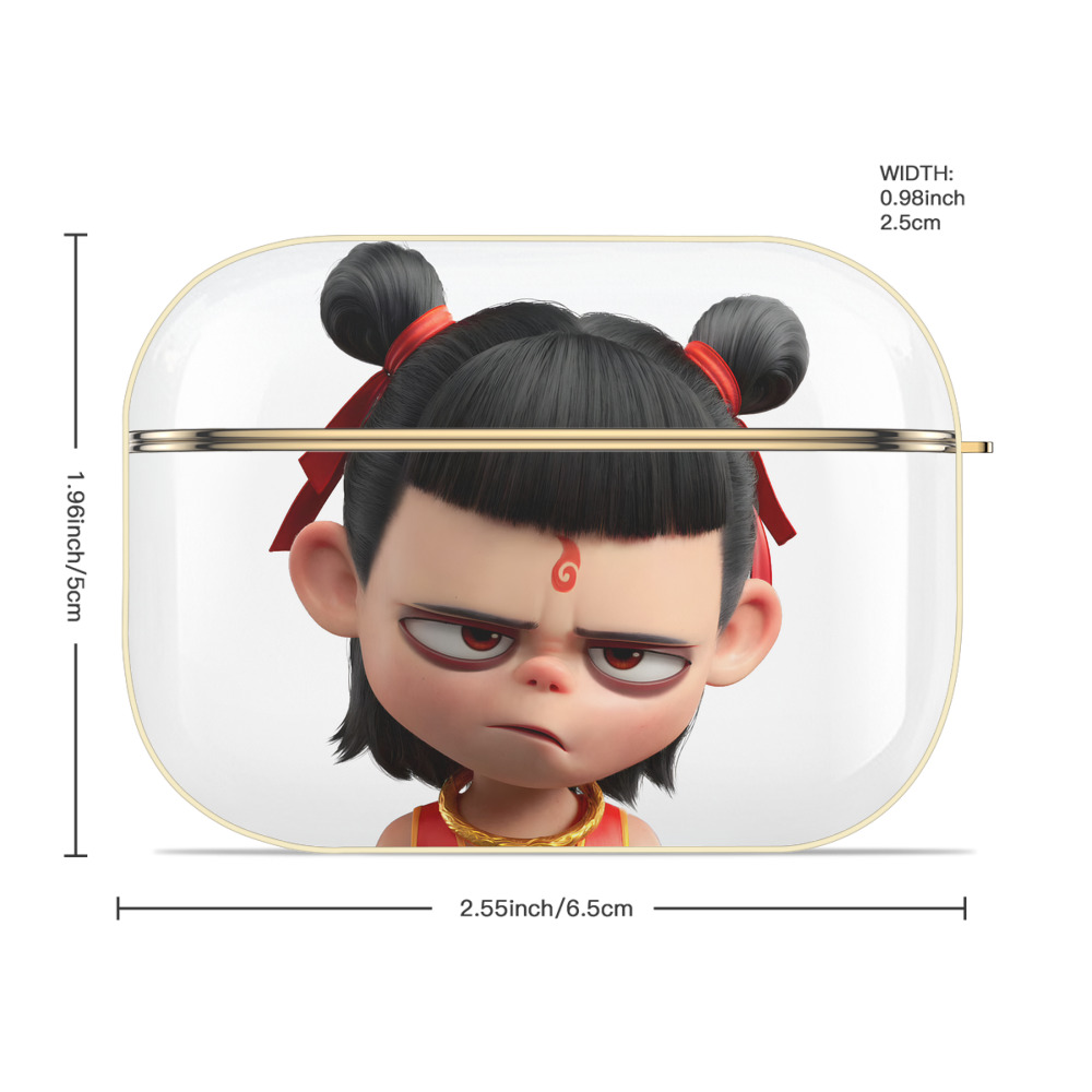 Ne Zha 2 ナタ 魔童の大暴れ 【AirPods Pro用】ハードシェル保護ケース｜耐衝撃・防指紋・カラビナ付き商品仕様