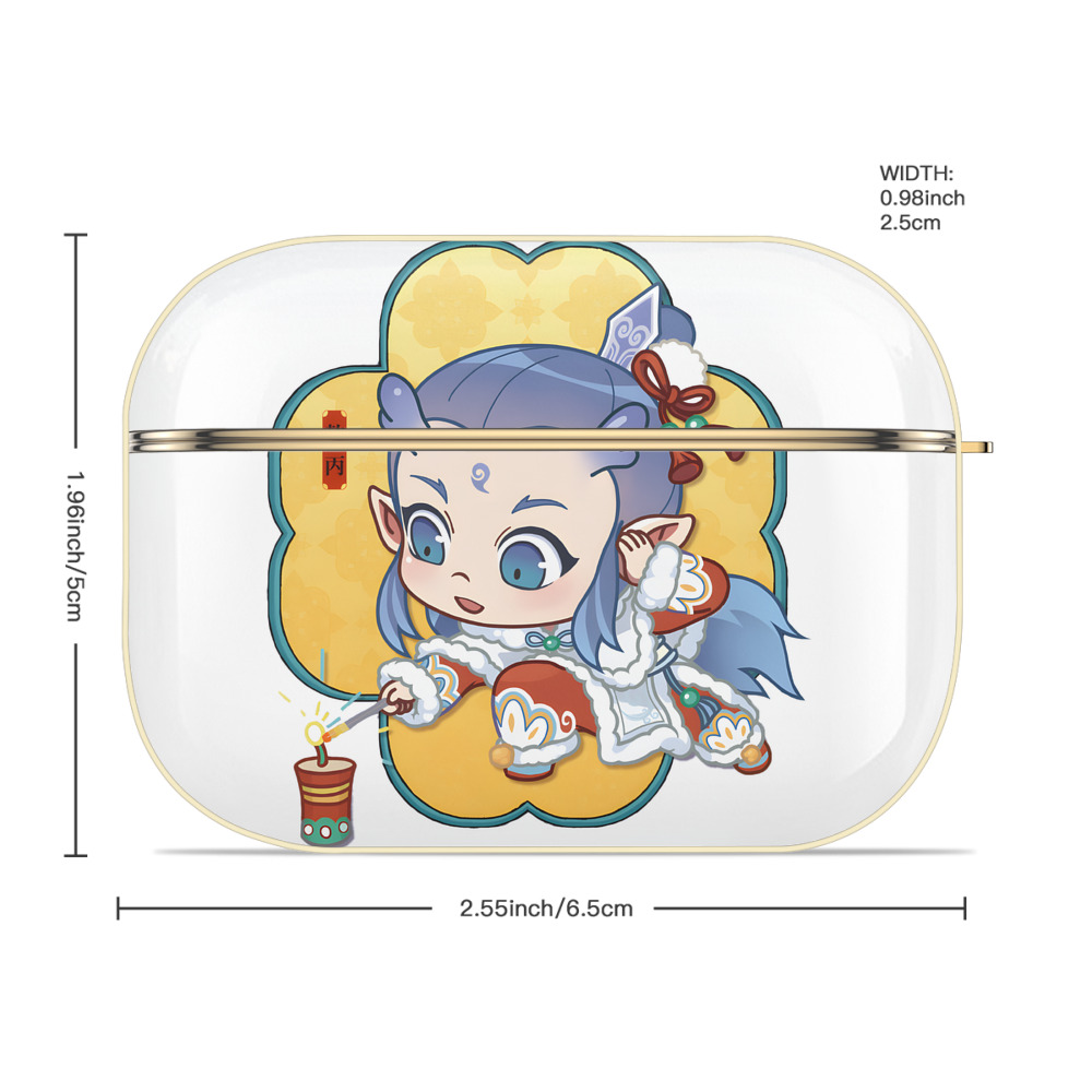 Ne Zha 2 ナタ 魔童の大暴れ 【AirPods Pro用】ハードシェル保護ケース｜耐衝撃・防指紋・カラビナ付き商品仕様