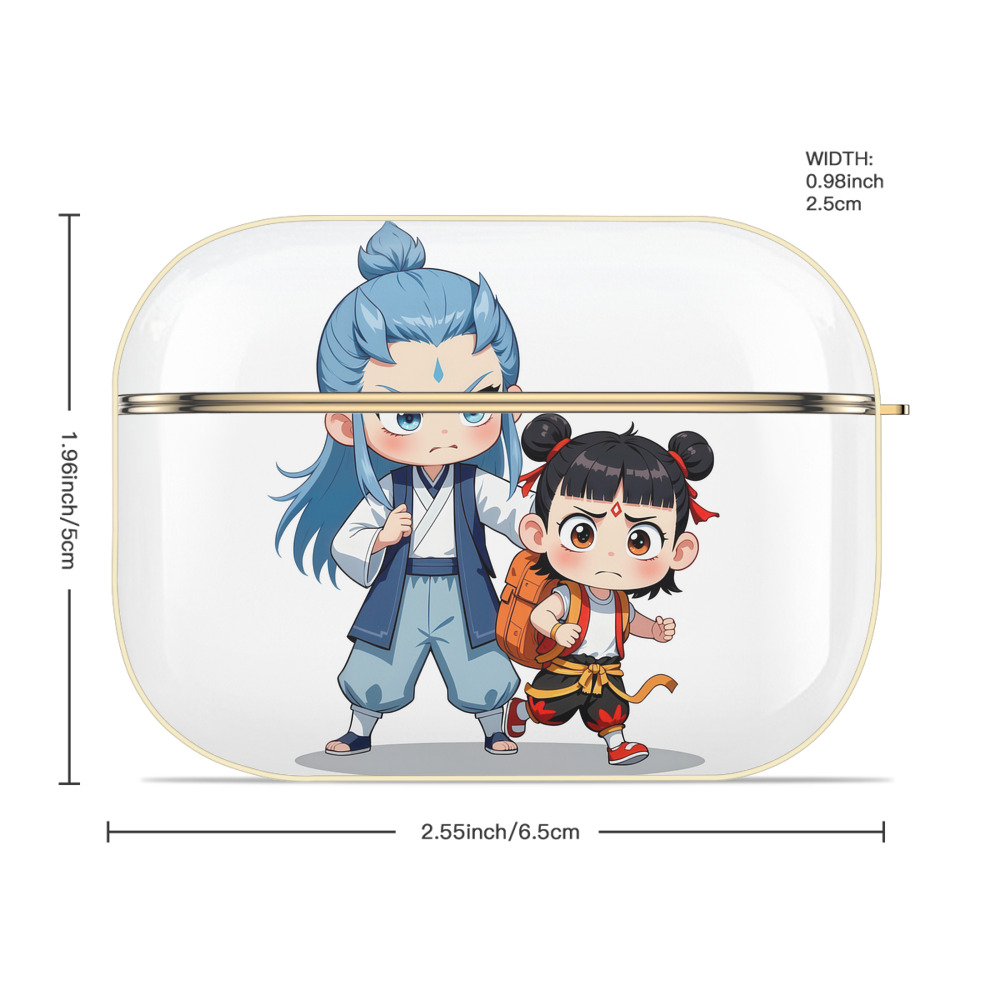 Ne Zha 2 ナタ 魔童の大暴れ 【AirPods Pro用】ハードシェル保護ケース｜耐衝撃・防指紋・カラビナ付き商品仕様