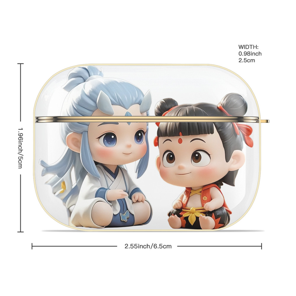 Ne Zha 2 ナタ 魔童の大暴れ 【AirPods Pro用】ハードシェル保護ケース｜耐衝撃・防指紋・カラビナ付き商品仕様
