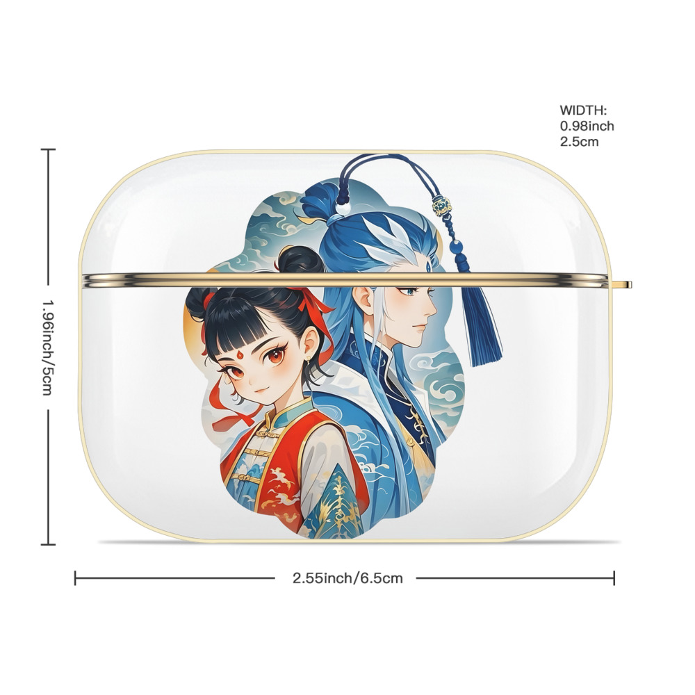 Ne Zha 2 ナタ 魔童の大暴れ 【AirPods Pro用】ハードシェル保護ケース｜耐衝撃・防指紋・カラビナ付き商品仕様