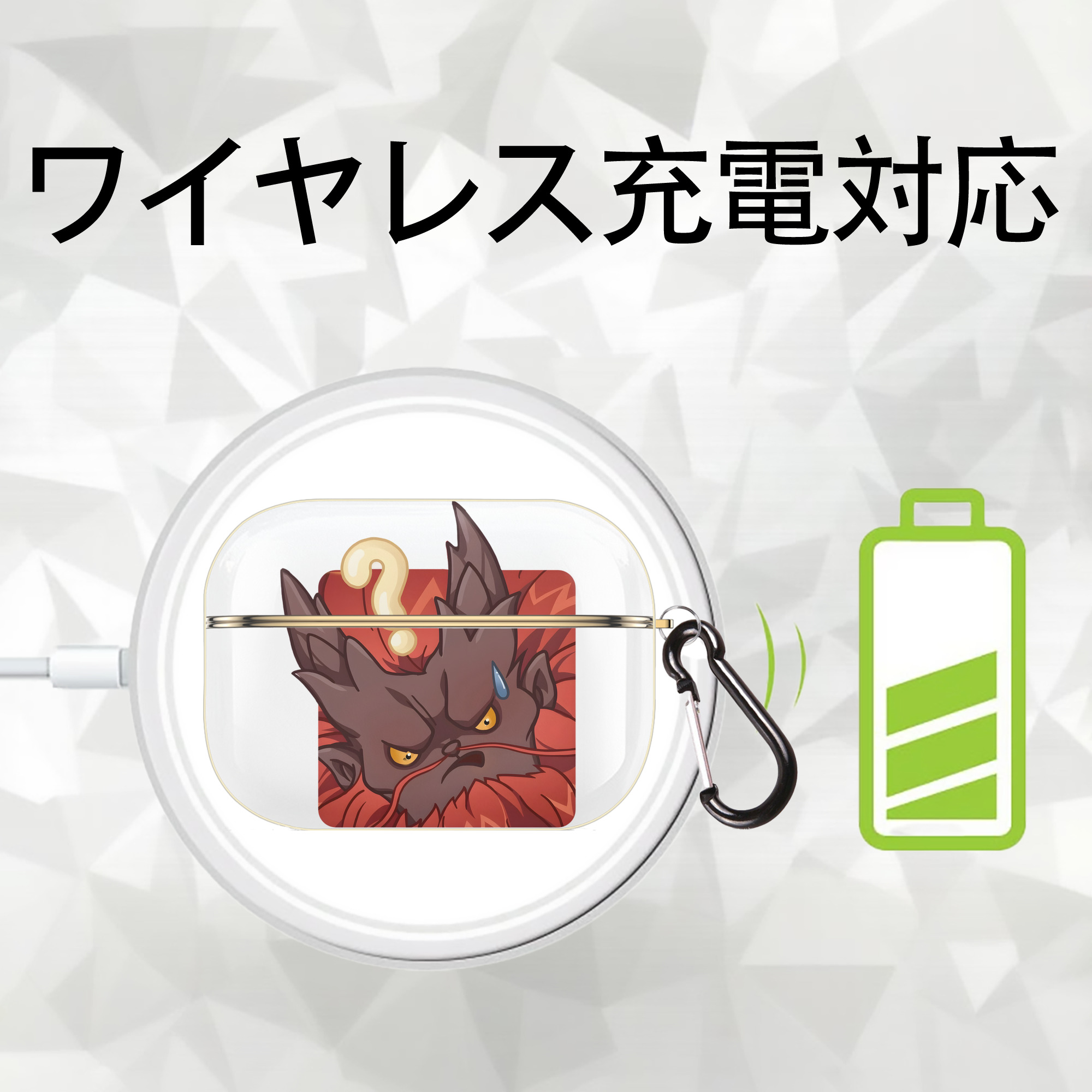 Ne Zha 2 ナタ 魔童の大暴れ 【AirPods Pro用】ハードシェル保護ケース｜耐衝撃・防指紋・カラビナ付き商品仕様