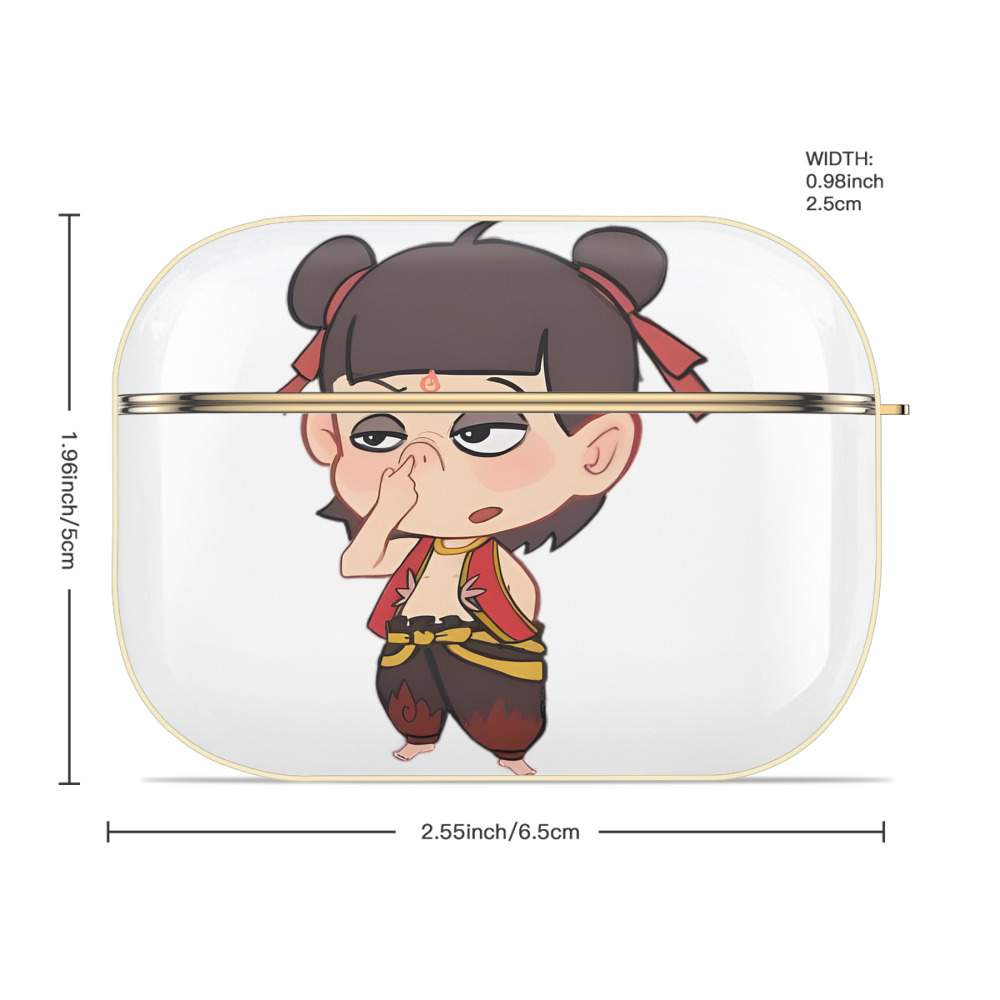 Ne Zha 2 ナタ 魔童の大暴れ 【AirPods Pro用】ハードシェル保護ケース｜耐衝撃・防指紋・カラビナ付き商品仕様