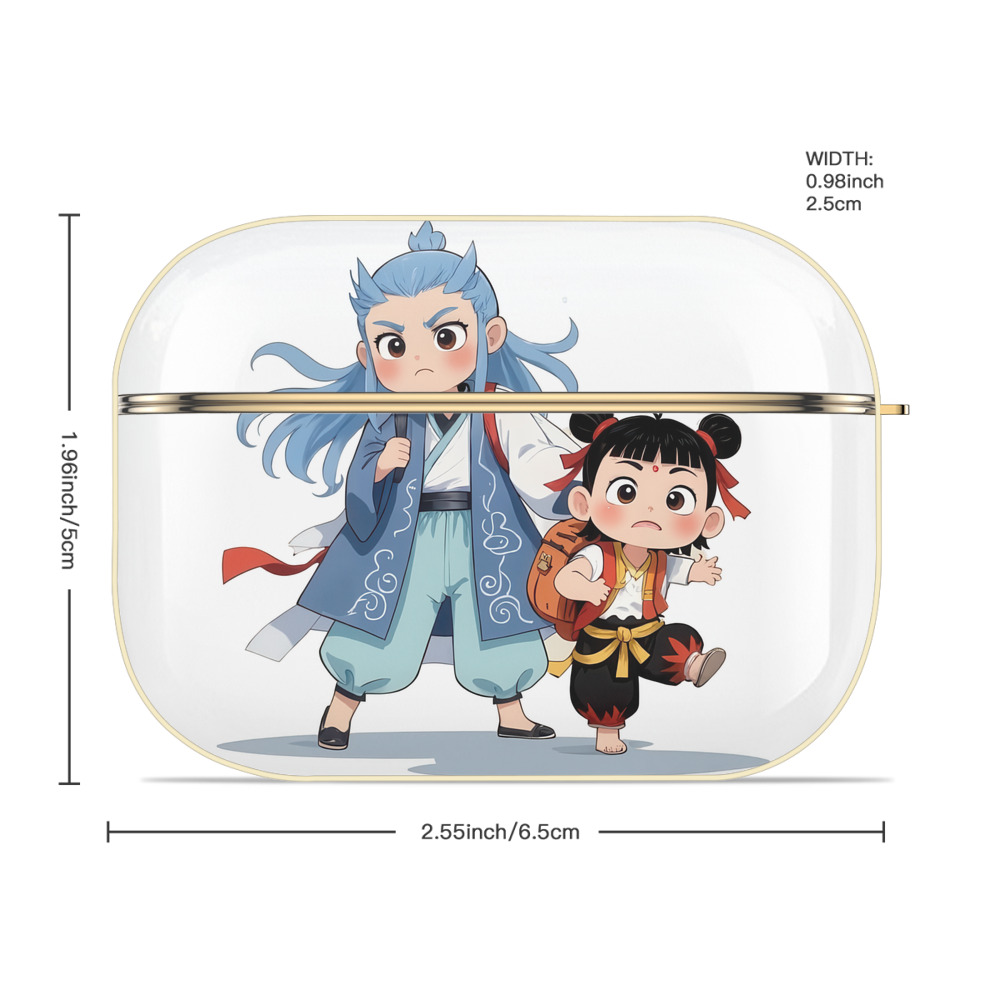 Ne Zha 2 ナタ 魔童の大暴れ 【AirPods Pro用】ハードシェル保護ケース｜耐衝撃・防指紋・カラビナ付き商品仕様