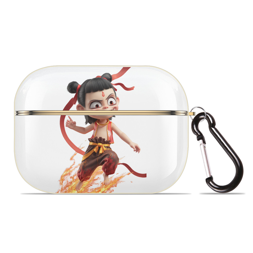 （画像用） Ne Zha 2 ナタ 魔童の大暴れ 【AirPods Pro用】ハードシェル保護ケース｜耐衝撃・防指紋・カラビナ付き商品仕様