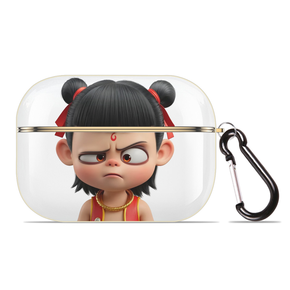 （画像用） Ne Zha 2 ナタ 魔童の大暴れ 【AirPods Pro用】ハードシェル保護ケース｜耐衝撃・防指紋・カラビナ付き商品仕様