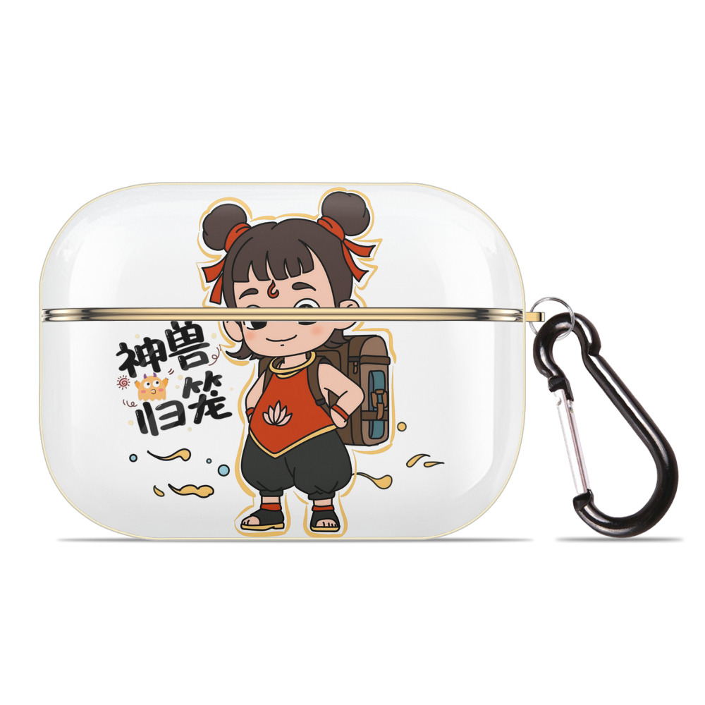 （画像用） Ne Zha 2 ナタ 魔童の大暴れ 【AirPods Pro用】ハードシェル保護ケース｜耐衝撃・防指紋・カラビナ付き商品仕様