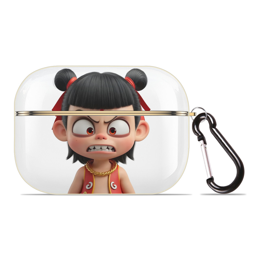 （画像用） Ne Zha 2 ナタ 魔童の大暴れ 【AirPods Pro用】ハードシェル保護ケース｜耐衝撃・防指紋・カラビナ付き商品仕様