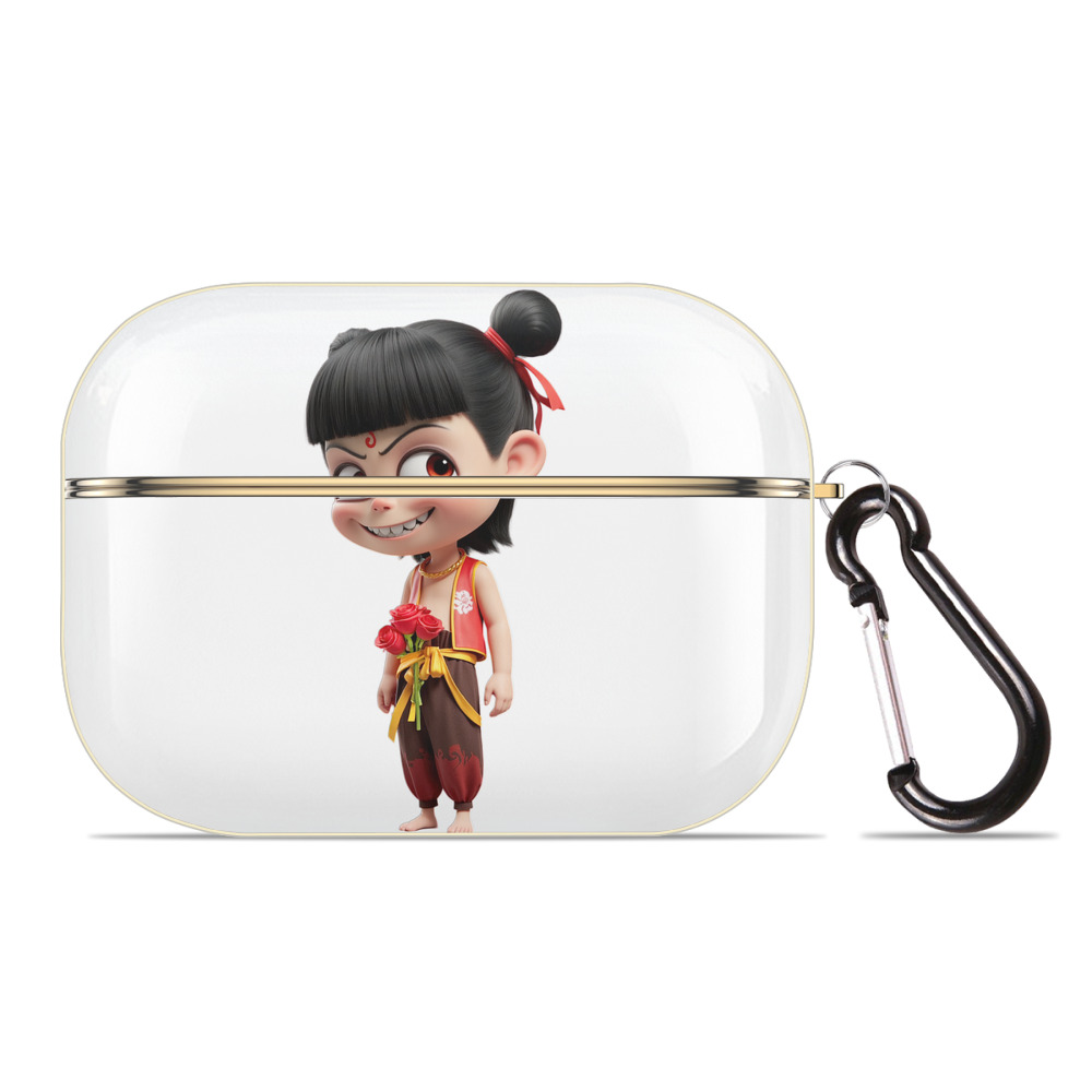 （画像用） Ne Zha 2 ナタ 魔童の大暴れ 【AirPods Pro用】ハードシェル保護ケース｜耐衝撃・防指紋・カラビナ付き商品仕様