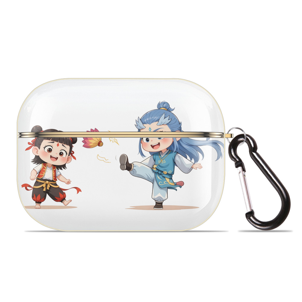 （画像用） Ne Zha 2 ナタ 魔童の大暴れ 【AirPods Pro用】ハードシェル保護ケース｜耐衝撃・防指紋・カラビナ付き商品仕様