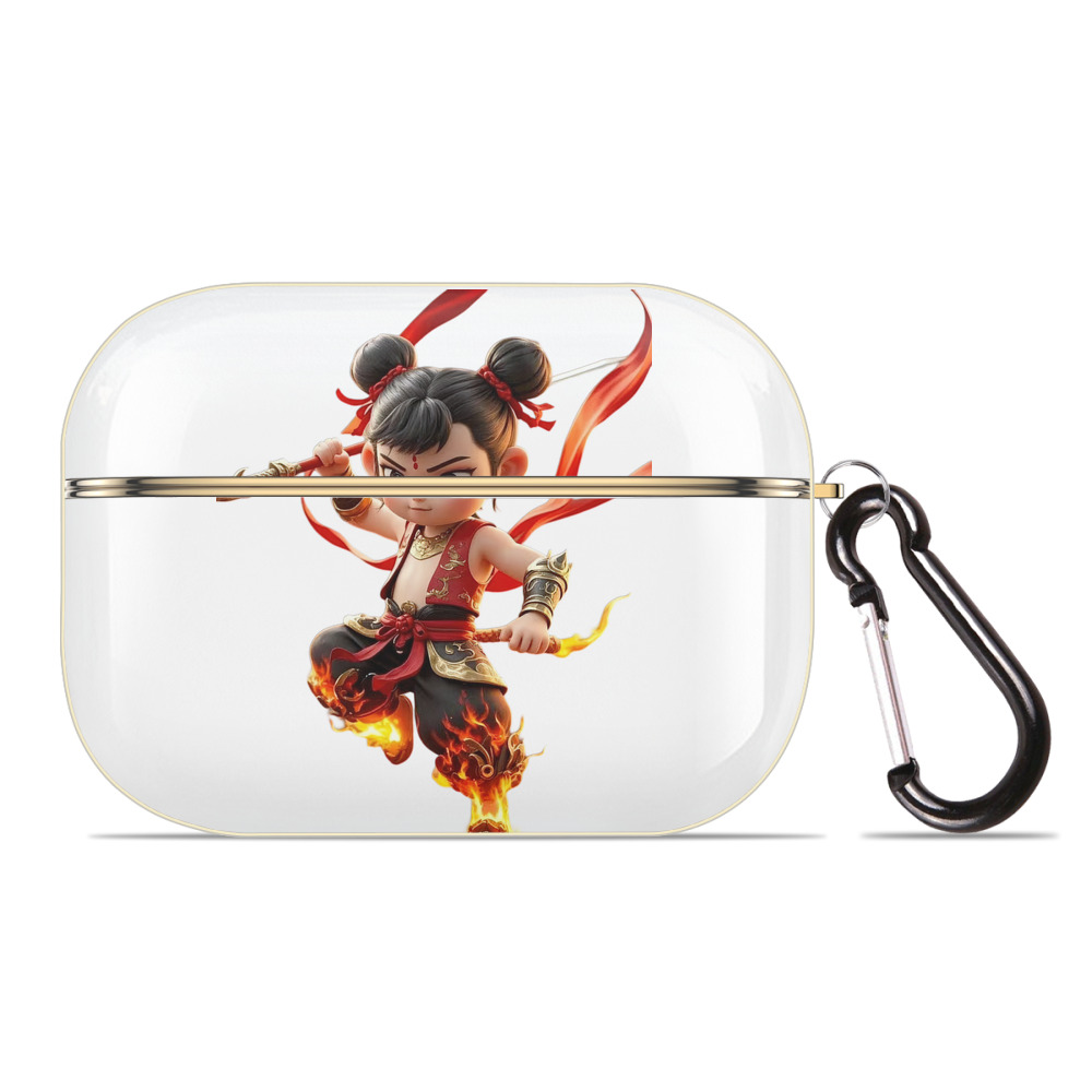 （画像用） Ne Zha 2 ナタ 魔童の大暴れ 【AirPods Pro用】ハードシェル保護ケース｜耐衝撃・防指紋・カラビナ付き商品仕様