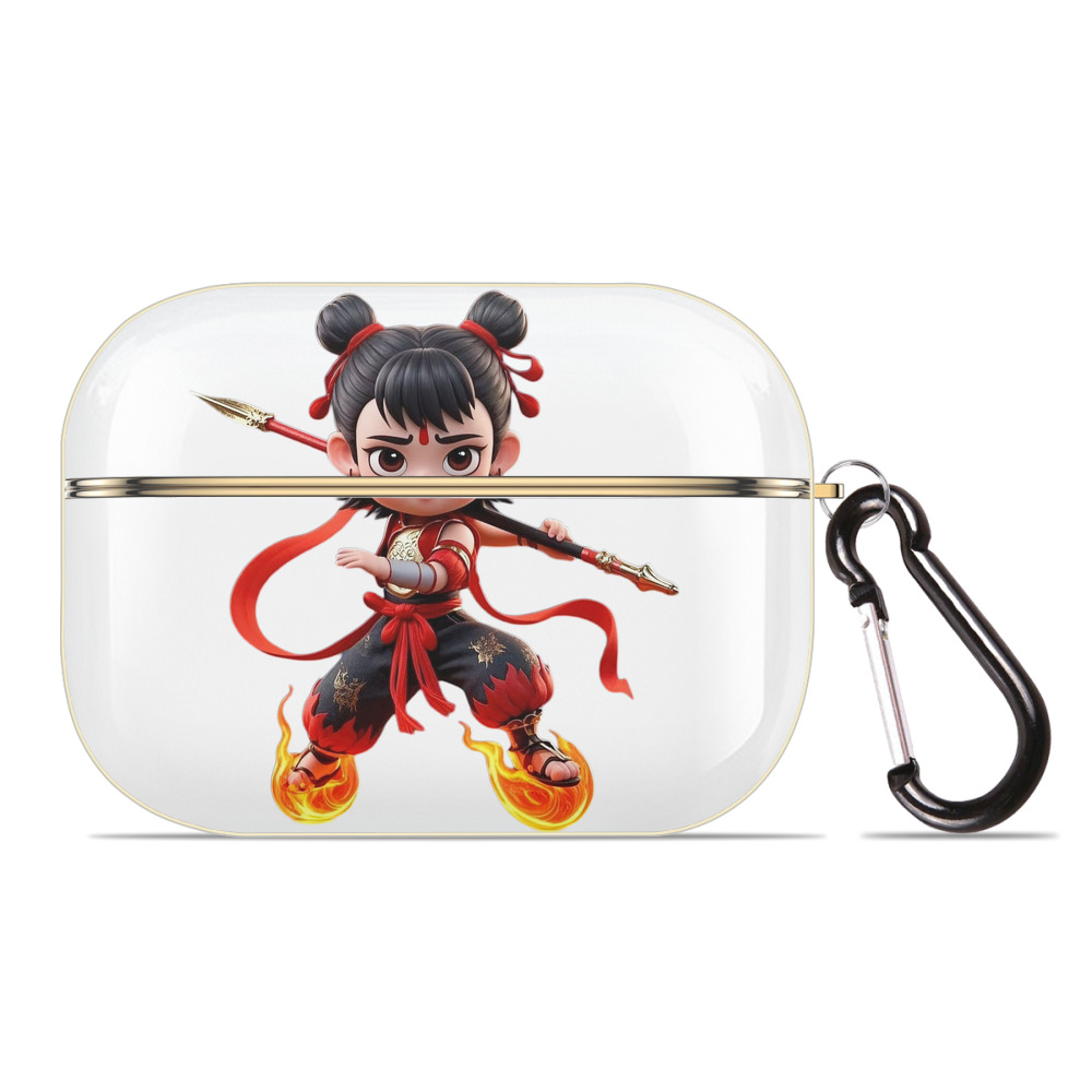 （画像用） Ne Zha 2 ナタ 魔童の大暴れ 【AirPods Pro用】ハードシェル保護ケース｜耐衝撃・防指紋・カラビナ付き商品仕様