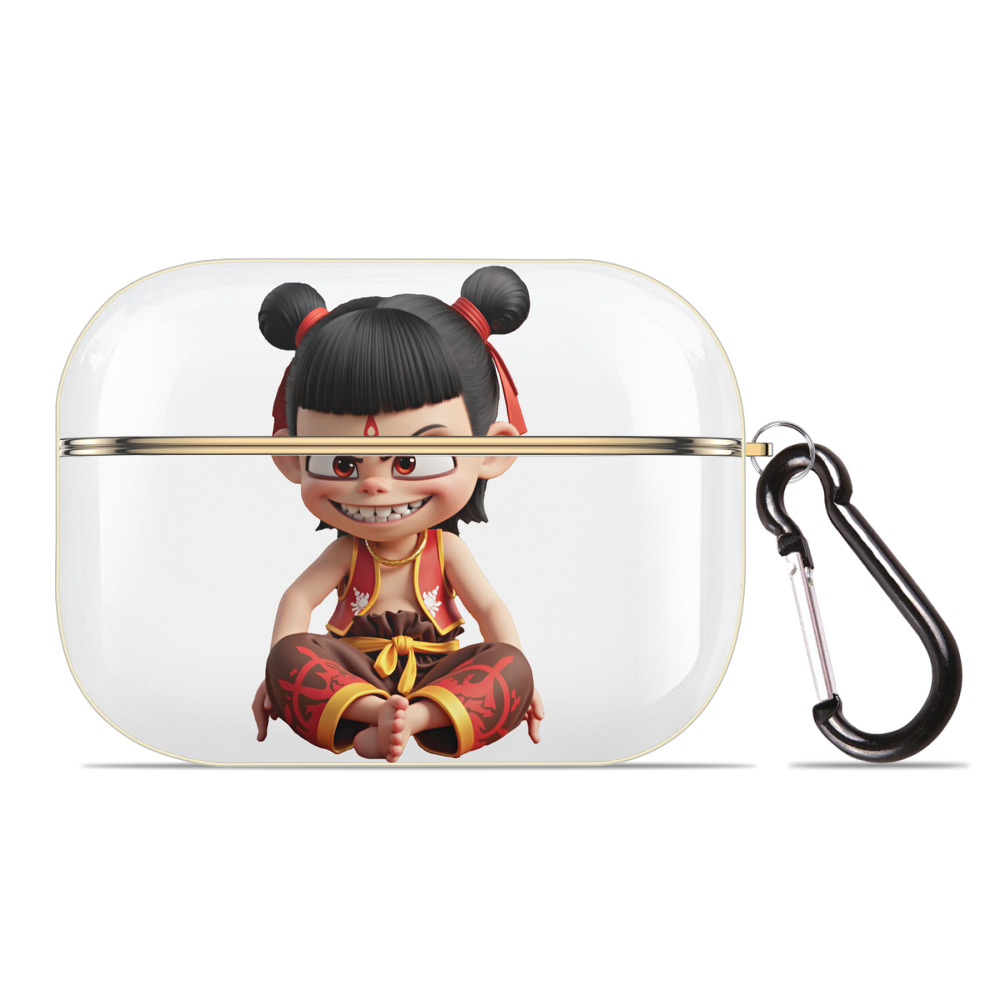 （画像用） Ne Zha 2 ナタ 魔童の大暴れ 【AirPods Pro用】ハードシェル保護ケース｜耐衝撃・防指紋・カラビナ付き商品仕様