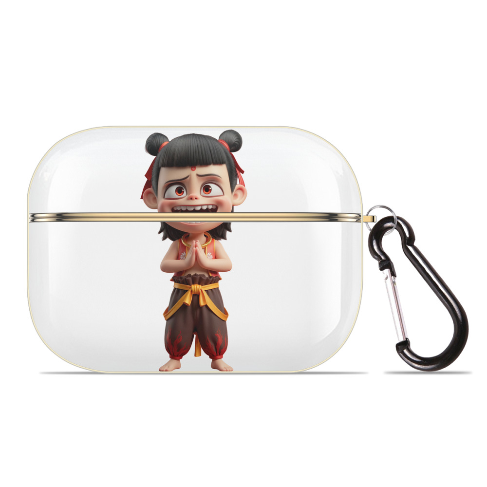 （画像用） Ne Zha 2 ナタ 魔童の大暴れ 【AirPods Pro用】ハードシェル保護ケース｜耐衝撃・防指紋・カラビナ付き商品仕様