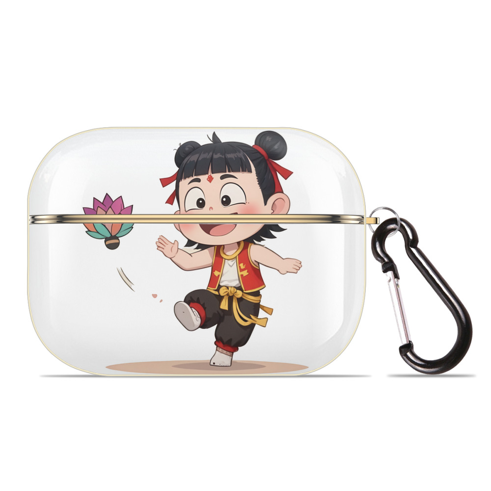 （画像用） Ne Zha 2 ナタ 魔童の大暴れ 【AirPods Pro用】ハードシェル保護ケース｜耐衝撃・防指紋・カラビナ付き商品仕様