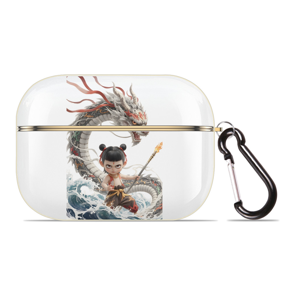 （画像用） Ne Zha 2 ナタ 魔童の大暴れ 【AirPods Pro用】ハードシェル保護ケース｜耐衝撃・防指紋・カラビナ付き商品仕様