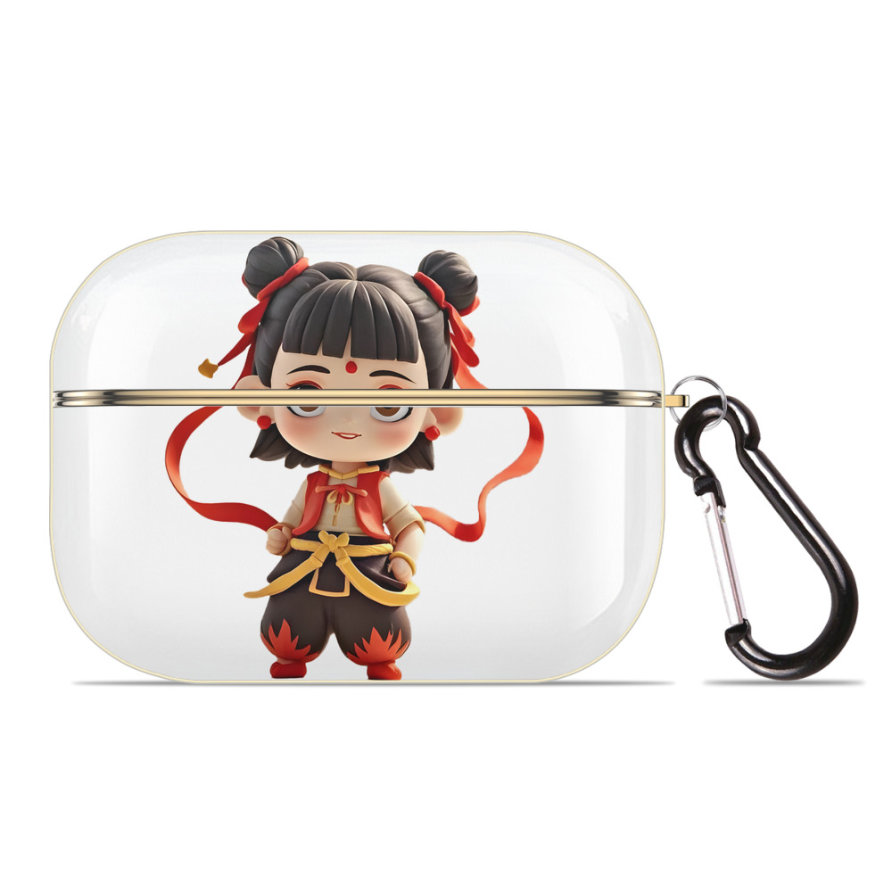 （画像用） Ne Zha 2 ナタ 魔童の大暴れ 【AirPods Pro用】ハードシェル保護ケース｜耐衝撃・防指紋・カラビナ付き商品仕様