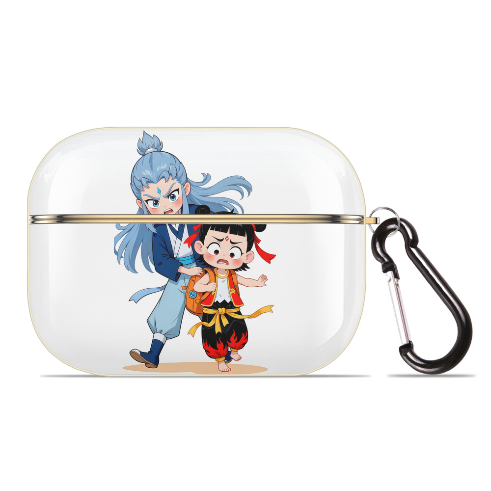 （画像用） Ne Zha 2 ナタ 魔童の大暴れ 【AirPods Pro用】ハードシェル保護ケース｜耐衝撃・防指紋・カラビナ付き商品仕様