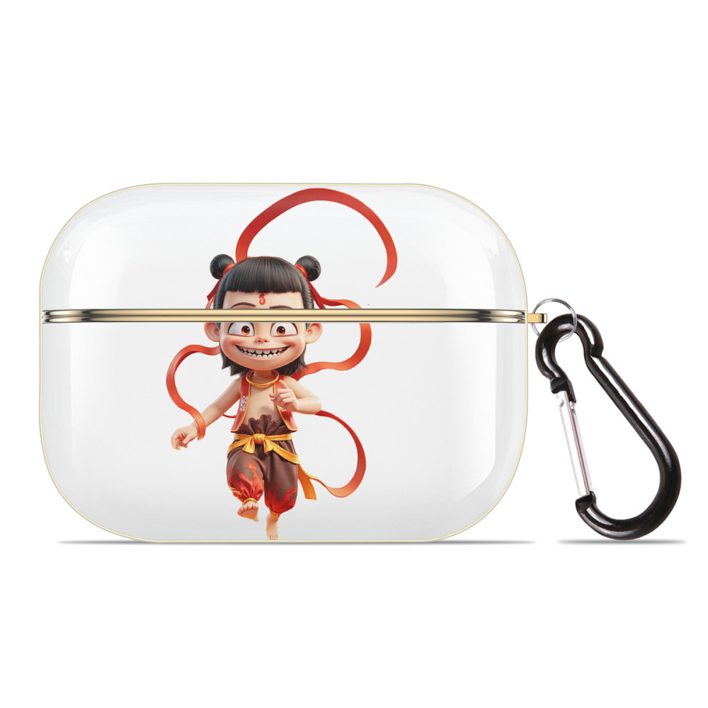 （画像用） Ne Zha 2 ナタ 魔童の大暴れ 【AirPods Pro用】ハードシェル保護ケース｜耐衝撃・防指紋・カラビナ付き商品仕様