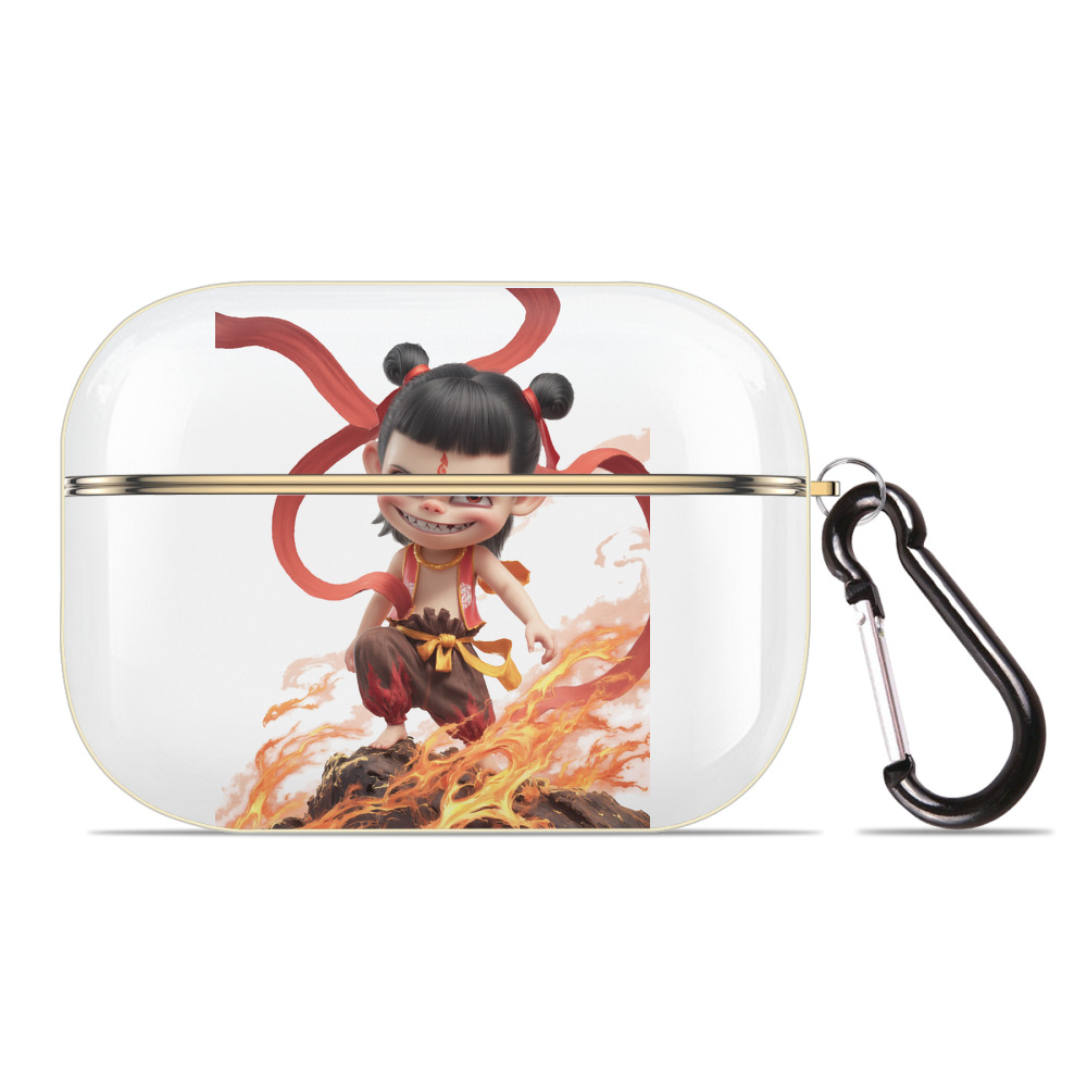 （画像用） Ne Zha 2 ナタ 魔童の大暴れ 【AirPods Pro用】ハードシェル保護ケース｜耐衝撃・防指紋・カラビナ付き商品仕様