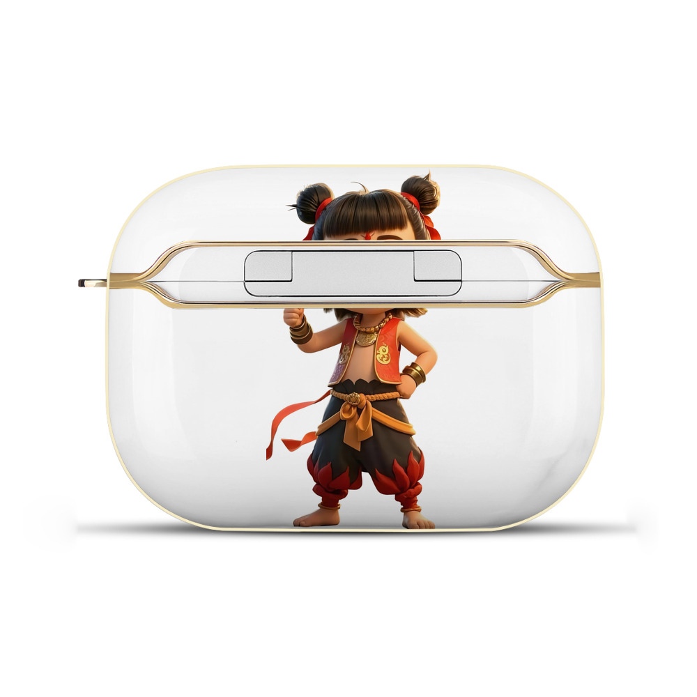 （画像用） Ne Zha 2 ナタ 魔童の大暴れ 【AirPods Pro用】ハードシェル保護ケース｜耐衝撃・防指紋・カラビナ付き商品仕様