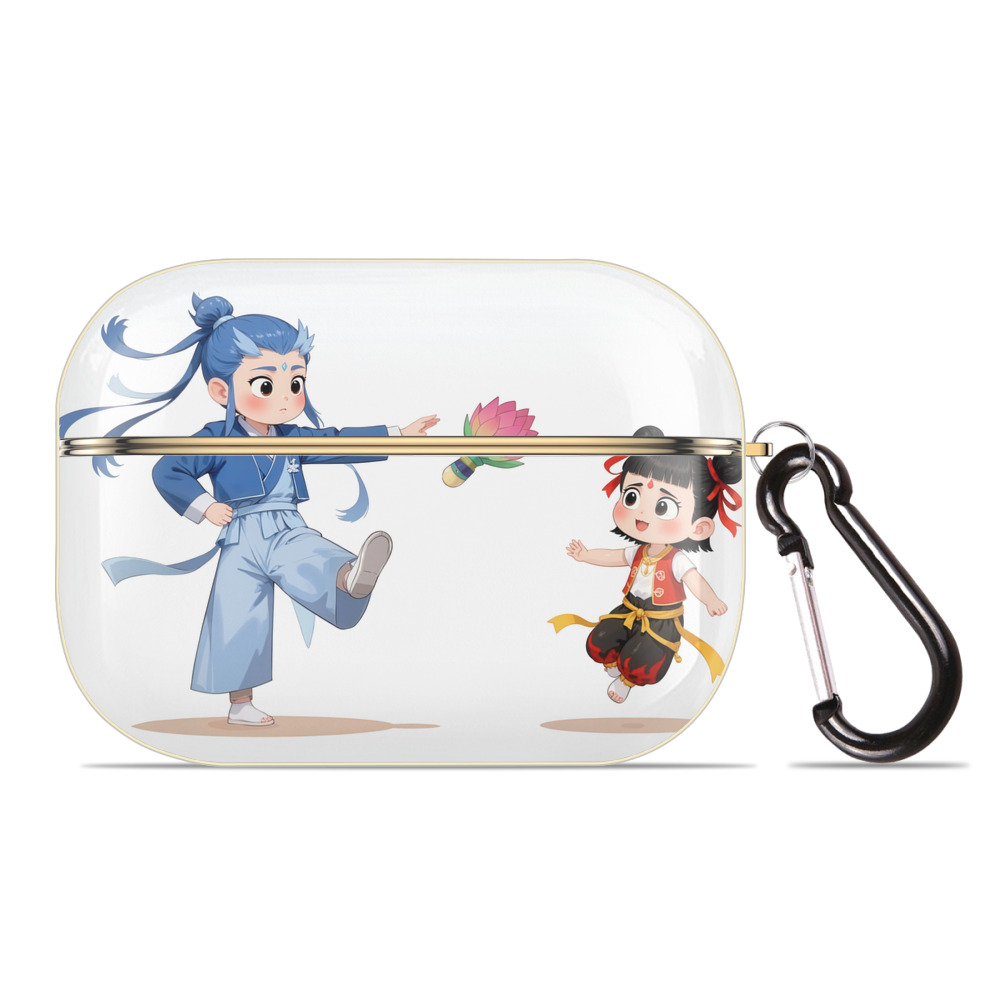 （画像用） Ne Zha 2 ナタ 魔童の大暴れ 【AirPods Pro用】ハードシェル保護ケース｜耐衝撃・防指紋・カラビナ付き商品仕様
