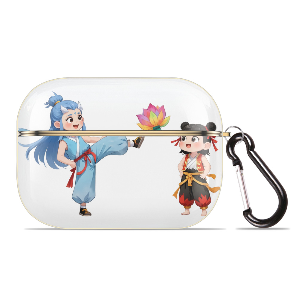 （画像用） Ne Zha 2 ナタ 魔童の大暴れ 【AirPods Pro用】ハードシェル保護ケース｜耐衝撃・防指紋・カラビナ付き商品仕様