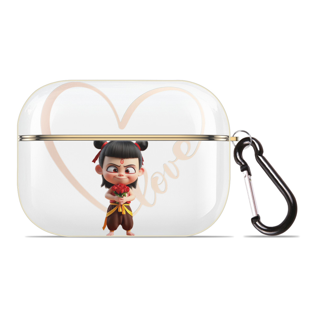 （画像用） Ne Zha 2 ナタ 魔童の大暴れ 【AirPods Pro用】ハードシェル保護ケース｜耐衝撃・防指紋・カラビナ付き商品仕様