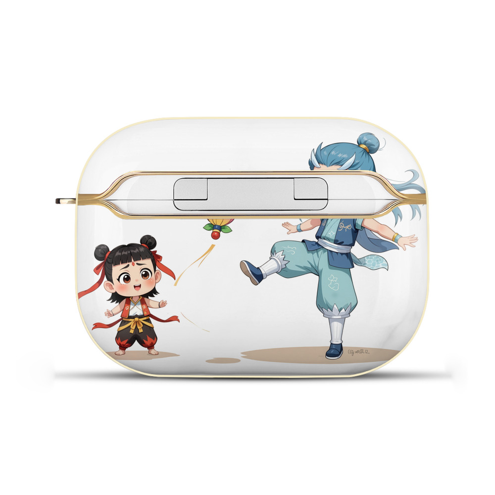 （画像用） Ne Zha 2 ナタ 魔童の大暴れ 【AirPods Pro用】ハードシェル保護ケース｜耐衝撃・防指紋・カラビナ付き商品仕様