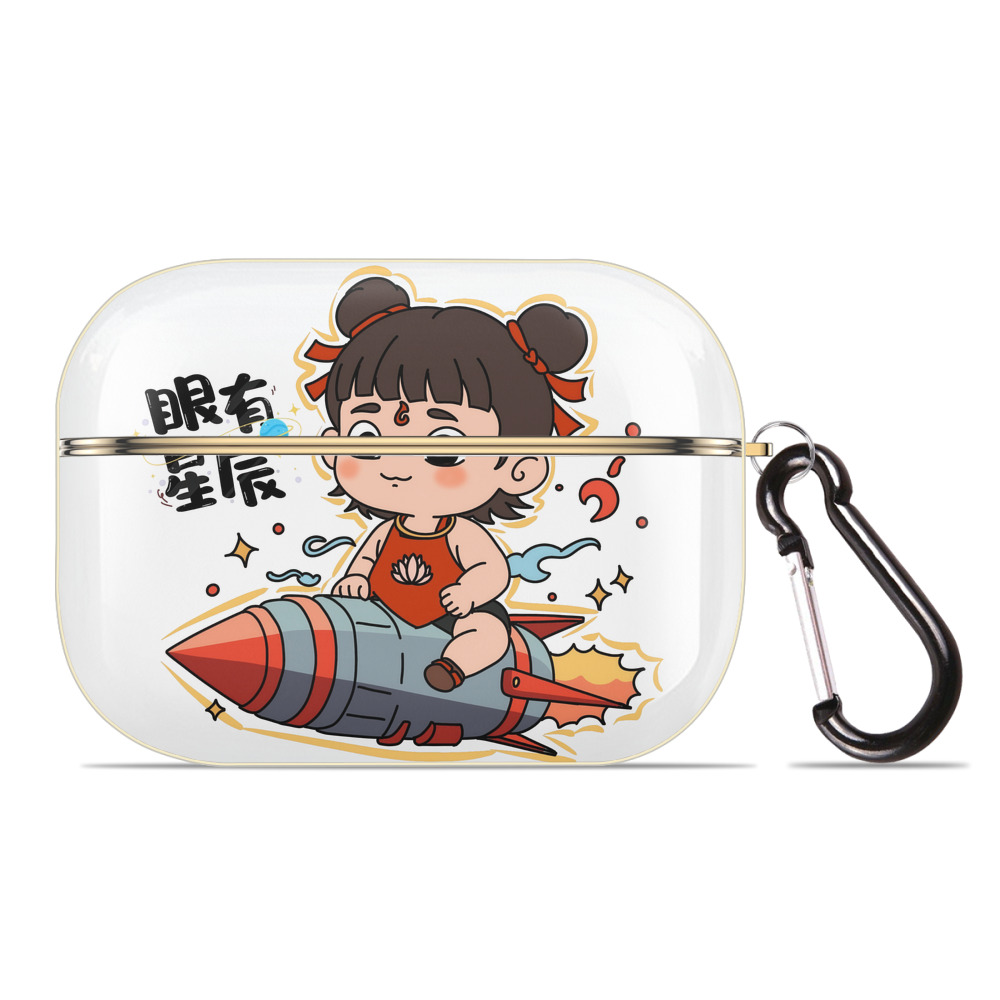 （画像用） Ne Zha 2 ナタ 魔童の大暴れ 【AirPods Pro用】ハードシェル保護ケース｜耐衝撃・防指紋・カラビナ付き商品仕様
