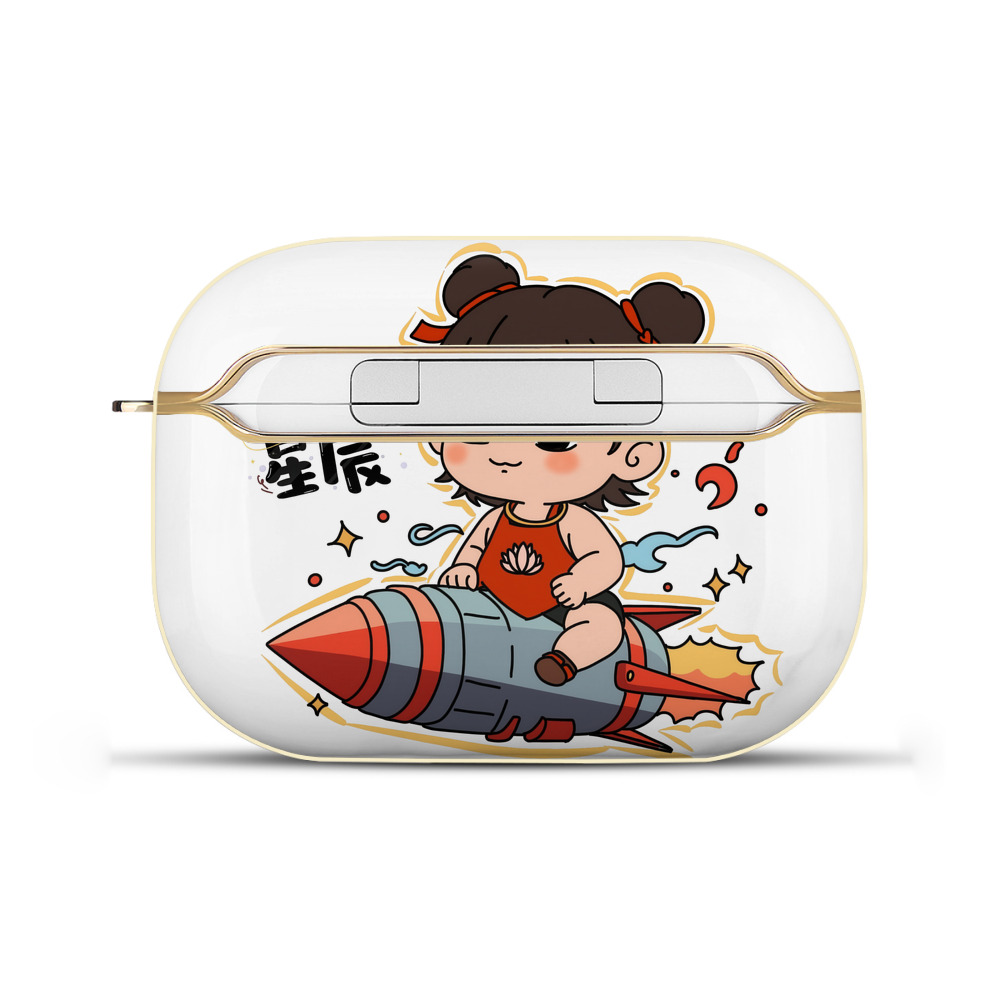 （画像用） Ne Zha 2 ナタ 魔童の大暴れ 【AirPods Pro用】ハードシェル保護ケース｜耐衝撃・防指紋・カラビナ付き商品仕様