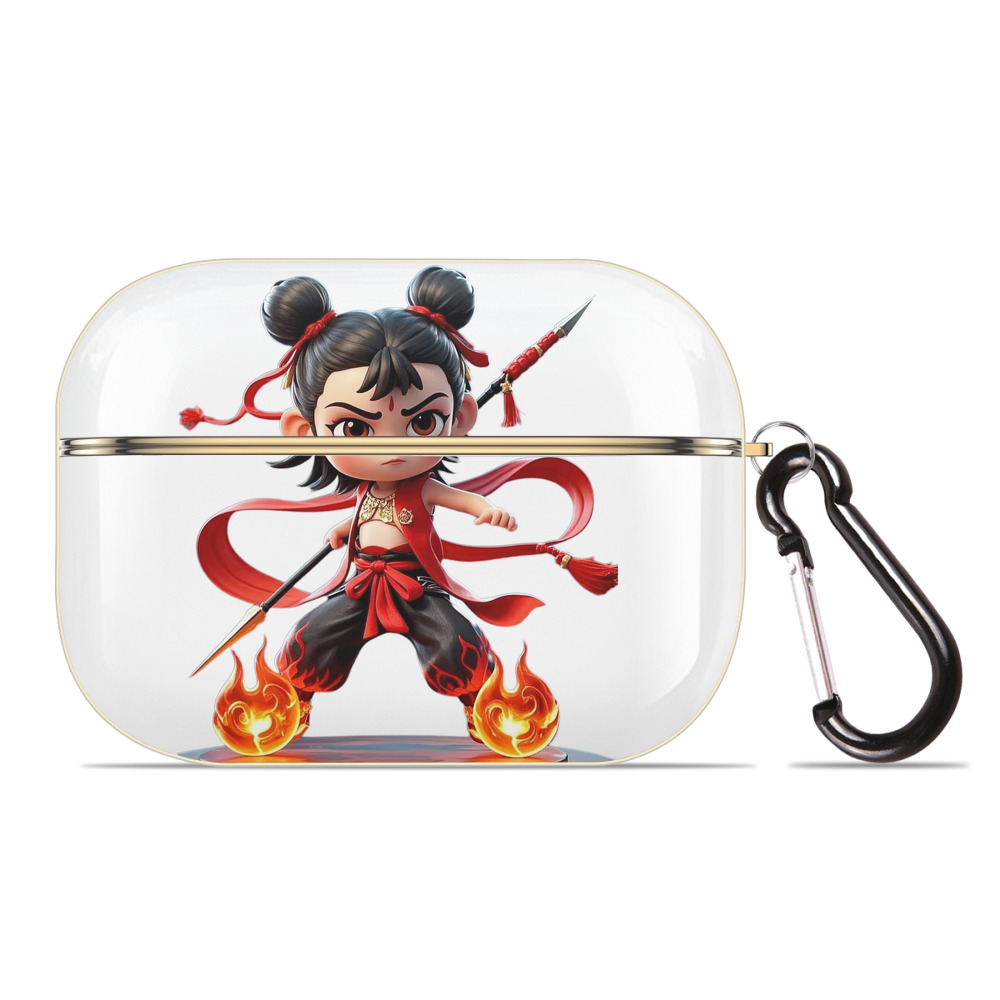 （画像用） Ne Zha 2 ナタ 魔童の大暴れ 【AirPods Pro用】ハードシェル保護ケース｜耐衝撃・防指紋・カラビナ付き商品仕様