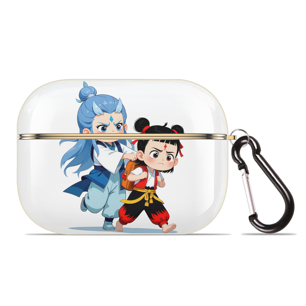 （画像用） Ne Zha 2 ナタ 魔童の大暴れ 【AirPods Pro用】ハードシェル保護ケース｜耐衝撃・防指紋・カラビナ付き商品仕様