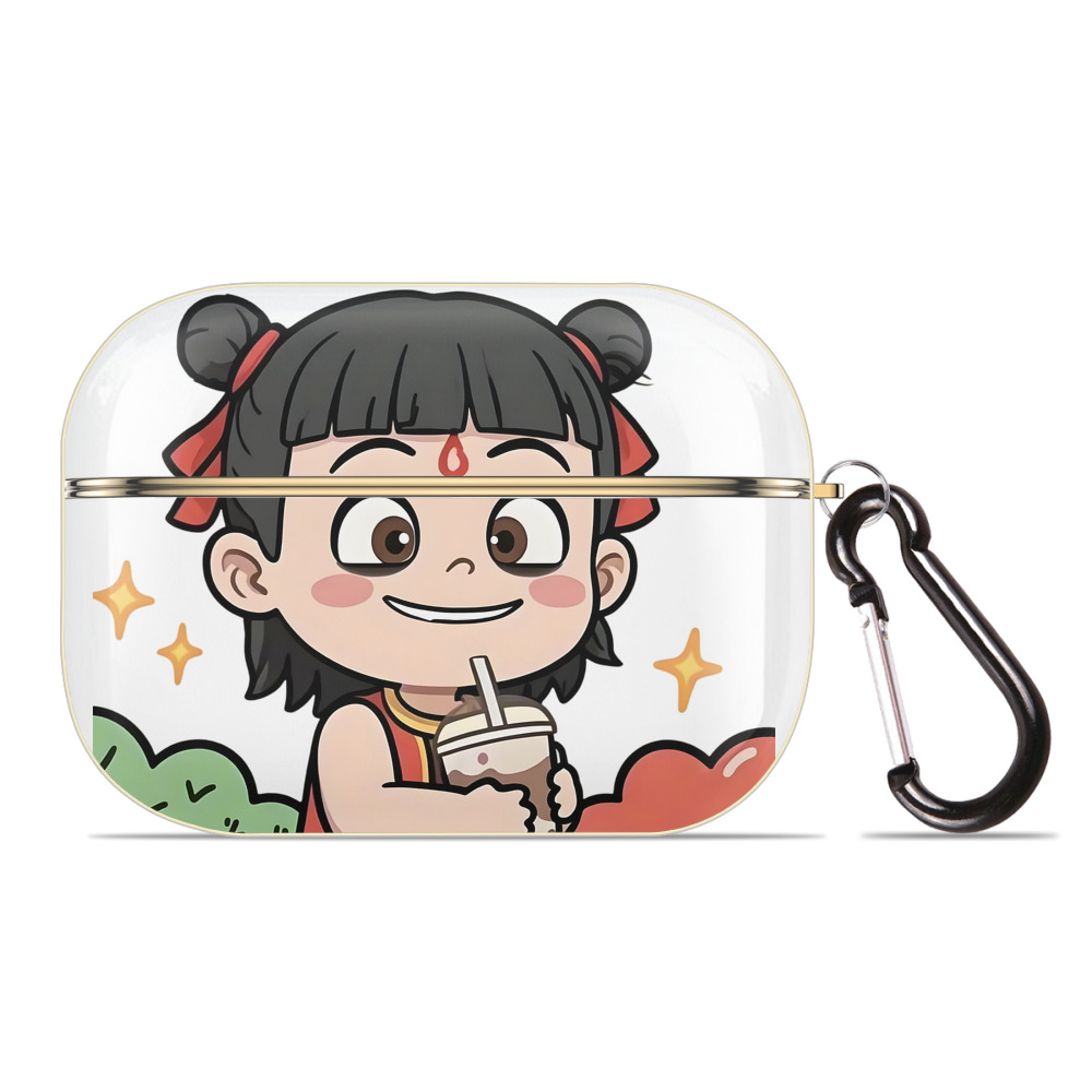 （画像用） Ne Zha 2 ナタ 魔童の大暴れ 【AirPods Pro用】ハードシェル保護ケース｜耐衝撃・防指紋・カラビナ付き商品仕様