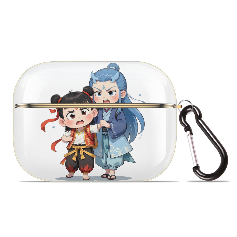 （画像用） Ne Zha 2 ナタ 魔童の大暴れ 【AirPods Pro用】ハードシェル保護ケース｜耐衝撃・防指紋・カラビナ付き商品仕様