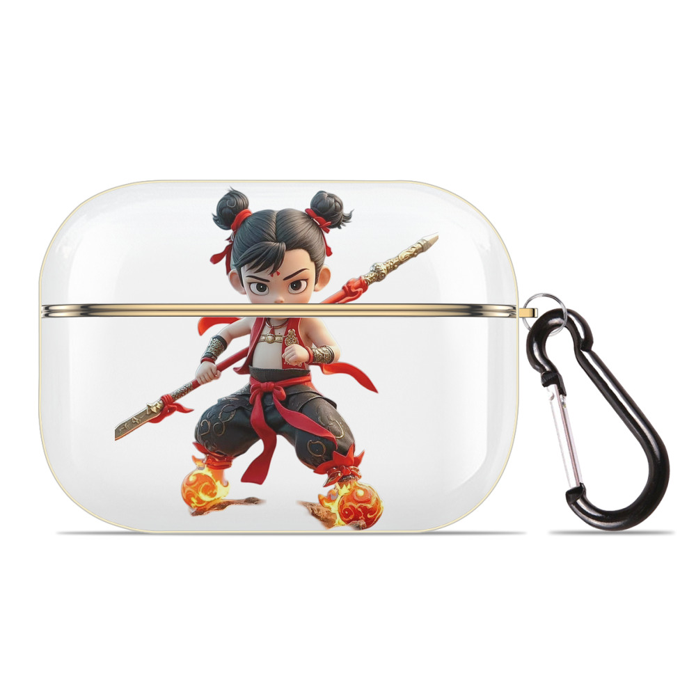（画像用） Ne Zha 2 ナタ 魔童の大暴れ 【AirPods Pro用】ハードシェル保護ケース｜耐衝撃・防指紋・カラビナ付き商品仕様