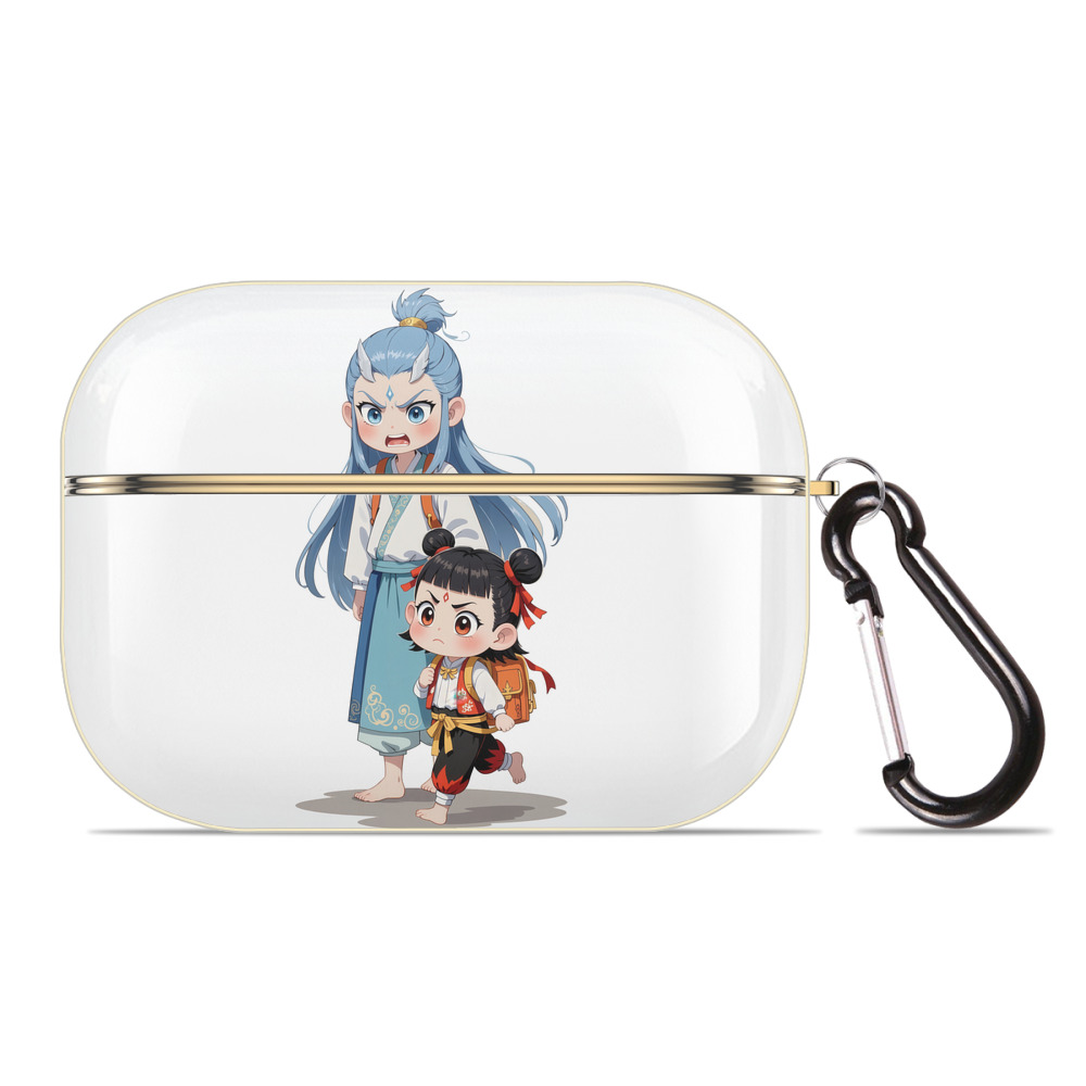 （画像用） Ne Zha 2 ナタ 魔童の大暴れ 【AirPods Pro用】ハードシェル保護ケース｜耐衝撃・防指紋・カラビナ付き商品仕様