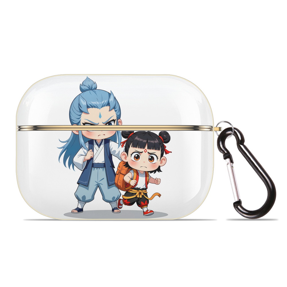 （画像用） Ne Zha 2 ナタ 魔童の大暴れ 【AirPods Pro用】ハードシェル保護ケース｜耐衝撃・防指紋・カラビナ付き商品仕様