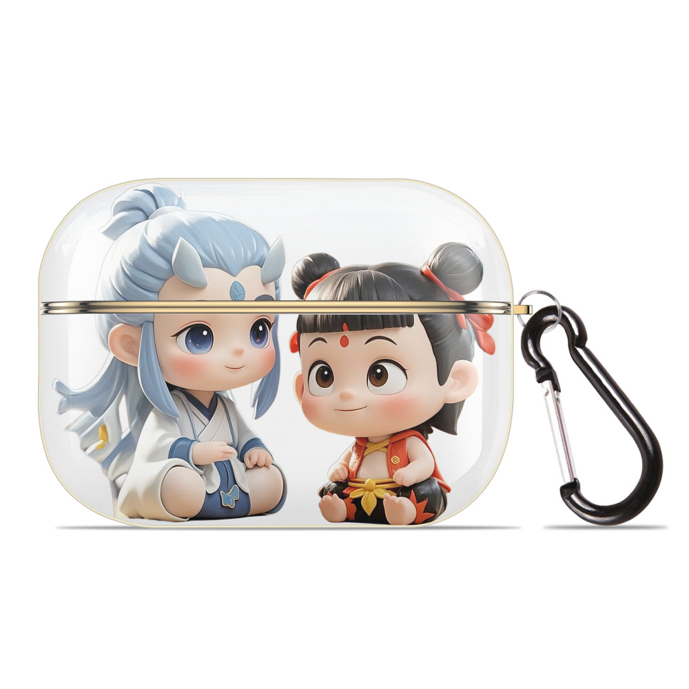 （画像用） Ne Zha 2 ナタ 魔童の大暴れ 【AirPods Pro用】ハードシェル保護ケース｜耐衝撃・防指紋・カラビナ付き商品仕様