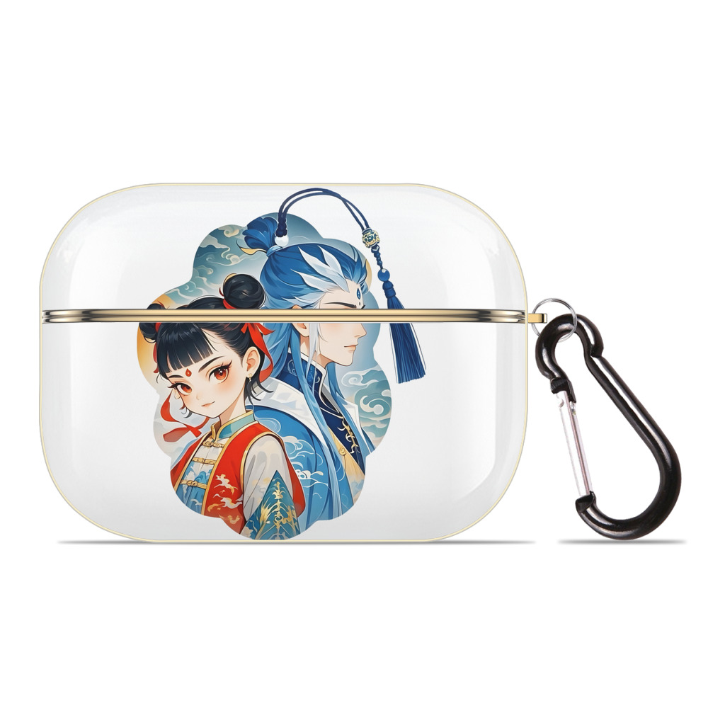 （画像用） Ne Zha 2 ナタ 魔童の大暴れ 【AirPods Pro用】ハードシェル保護ケース｜耐衝撃・防指紋・カラビナ付き商品仕様