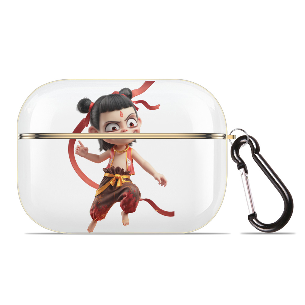 （画像用） Ne Zha 2 ナタ 魔童の大暴れ 【AirPods Pro用】ハードシェル保護ケース｜耐衝撃・防指紋・カラビナ付き商品仕様
