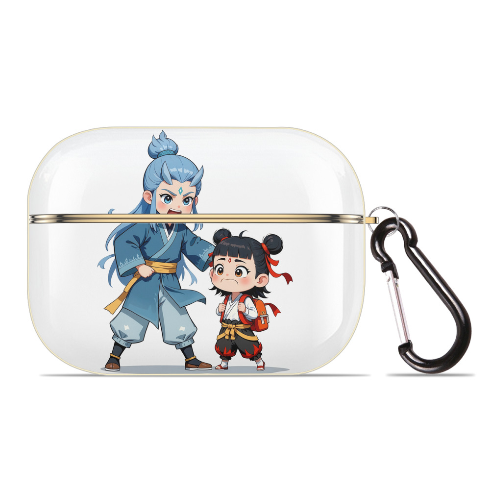 （画像用） Ne Zha 2 ナタ 魔童の大暴れ 【AirPods Pro用】ハードシェル保護ケース｜耐衝撃・防指紋・カラビナ付き商品仕様